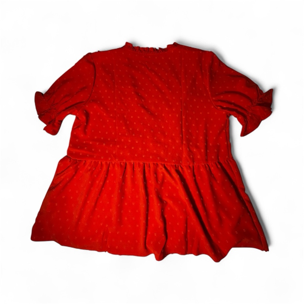 Orange Ruffled Blouse. - Picture 2 of 7